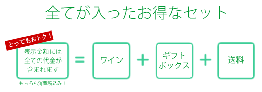 代金には全てのアイテムが含まれていますので、とってもお得です