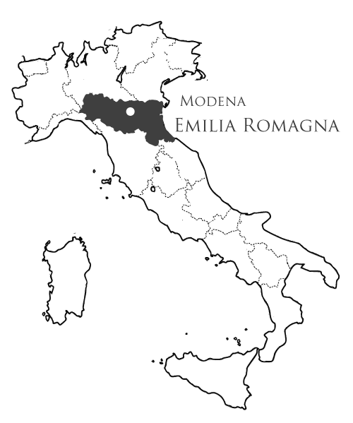 エミリアロマーニャ、モデナの地図