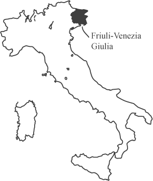 フリウリヴェネツィアジュリアの地図