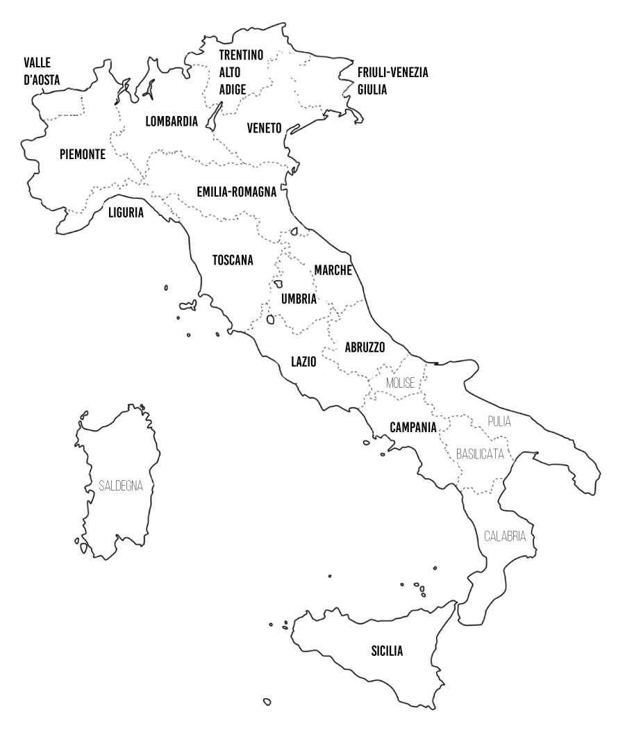 イタリアの地図