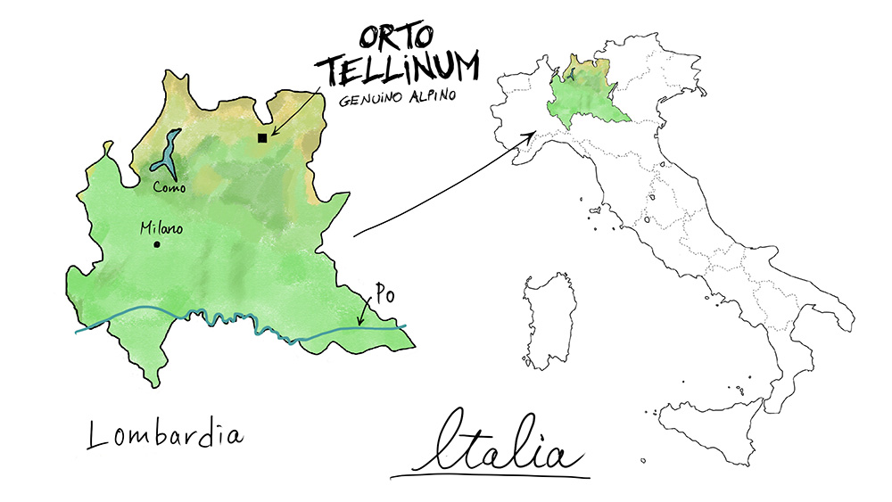 オルトテッリヌムの地図
