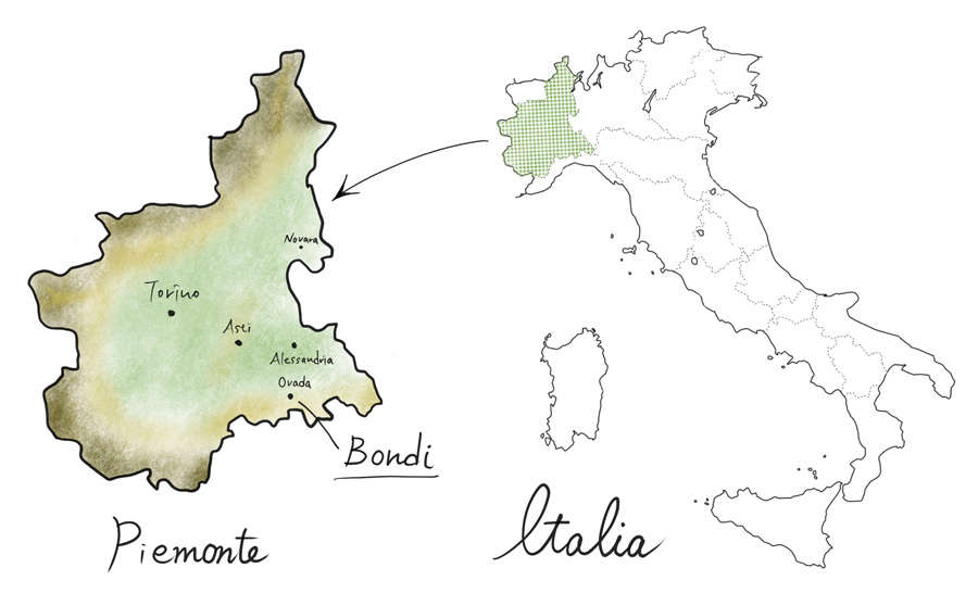 ボンディの地図