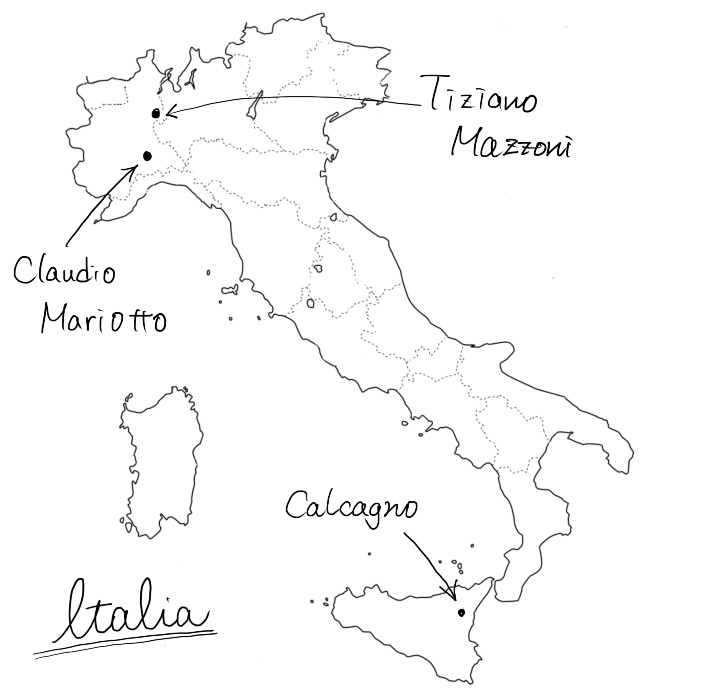 イタリア土着品種ワインセットの生産者マップ